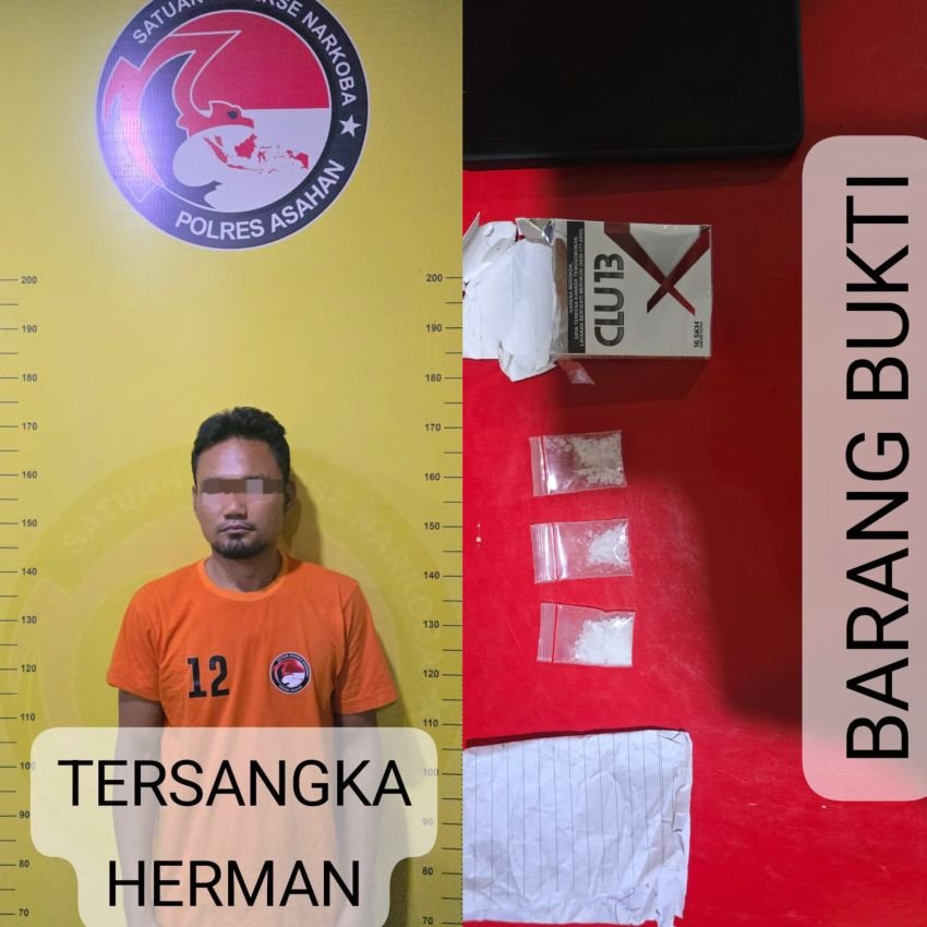 Polres Asahan Amankan Pria Jualan Sabu di Sei Apung