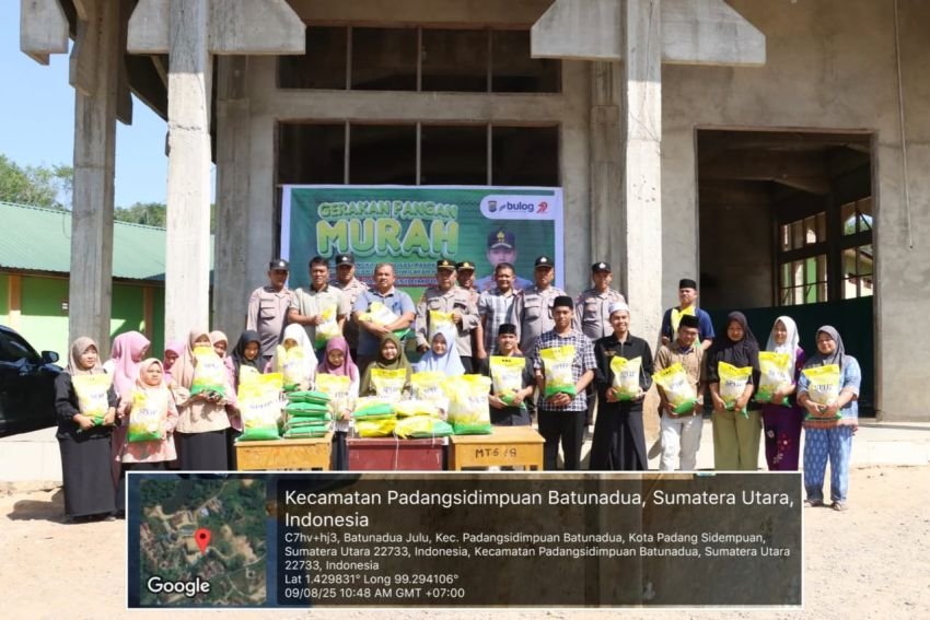 Polres Padangsidimpuan Gelar Gerakan Pangan Murah, 400 Karung Beras Ludes Terjual dalam Hitungan Jam