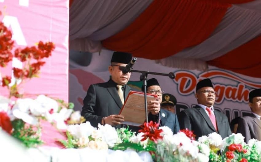 Upacara Peringatan HUT ke - 80 Kemerdekaan RI, Erwin Efendi Lubis bacakan Teks Proklamasi