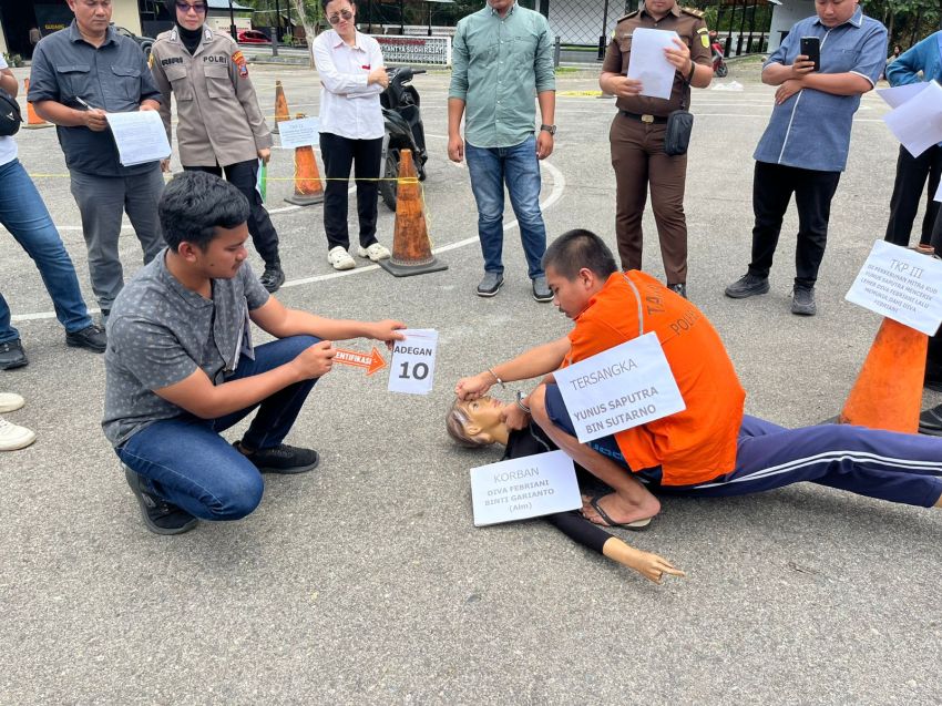 Polres Madina Reka Ulang Perkara Pembunuhan Diva Febriani
