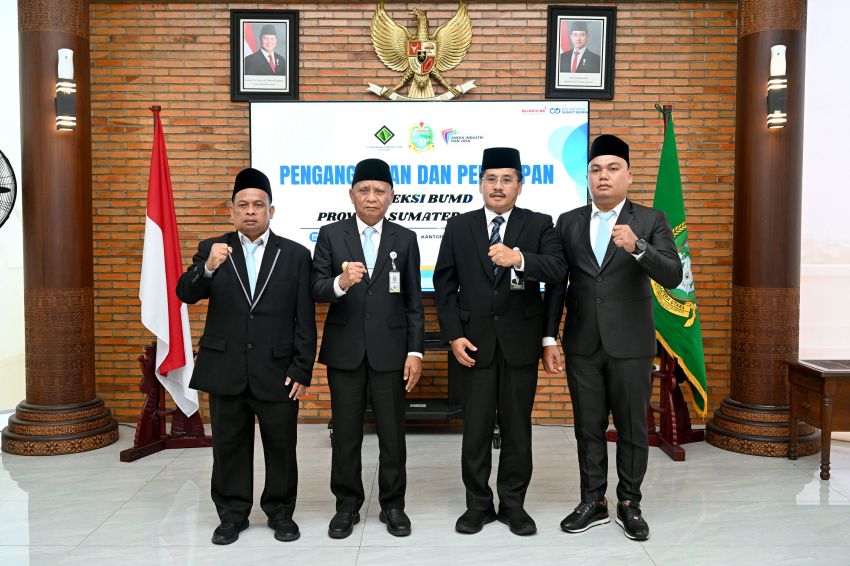 Lantik Dua Direktur PT PSU dan PD AIJ,  Wagub Sumut Minta Pegang Lima Prinsip Ini