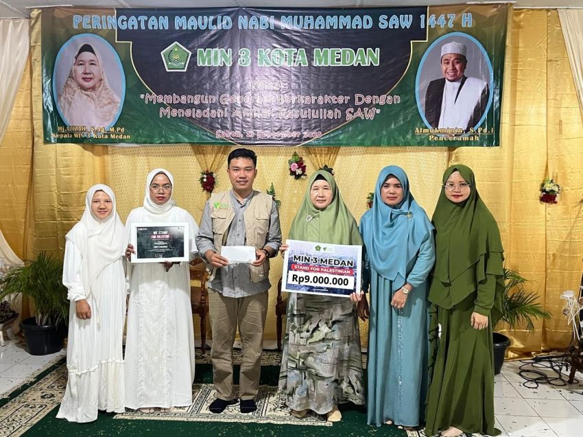 MIN 3 Medan Salurkan Donasi Rp9 Juta untuk Palestina melalui Dompet Dhuafa Waspada
