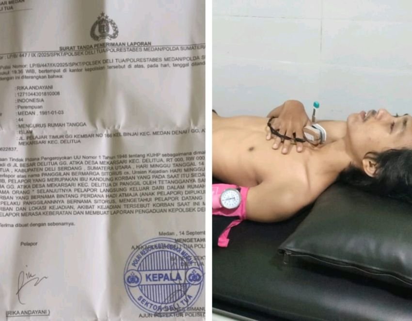 Diduga Melakukan Penganiayaan Terhadap Seorang Pemuda, Dua Org Bersaudara & Temannya di Laporkan ke Polsek Delitua.