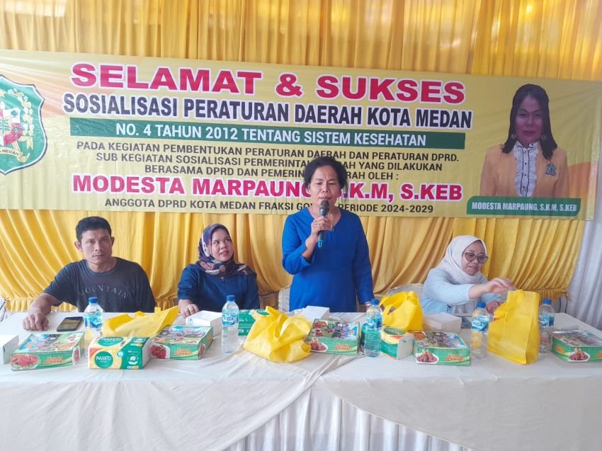 Modesta Marpaung Gelar Sosper, Posyandu Balita dan Lansia Supaya Ditingkatkan