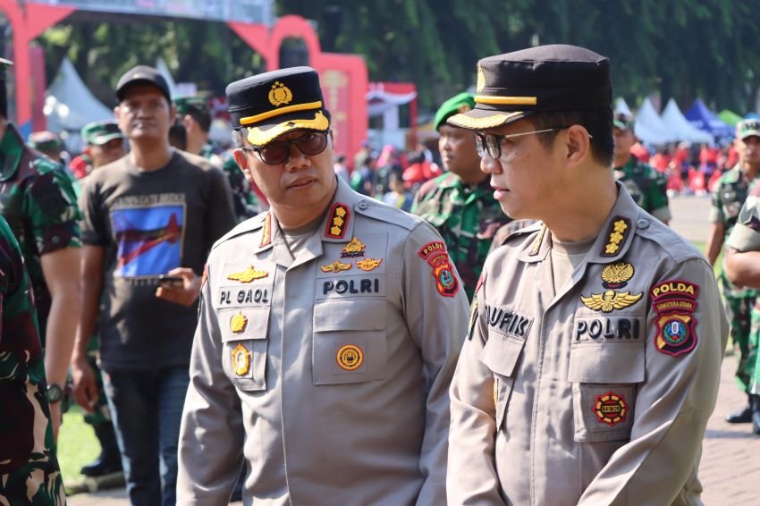 Menyambut HUT TNI Ke - 80 Tahun, Kapolrestabes Medan Hadiri Bakti Kesehatan dan Bazar