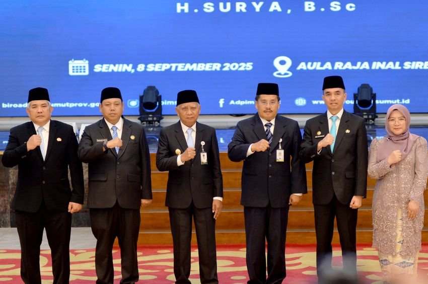 Lantik Pejabat Pimpinan Tinggi Pratama dan Administrator,  Wagub Sumut Surya Minta Terus Lakukan  Inovasi dan Ciptakan Terobosan Konstruktif