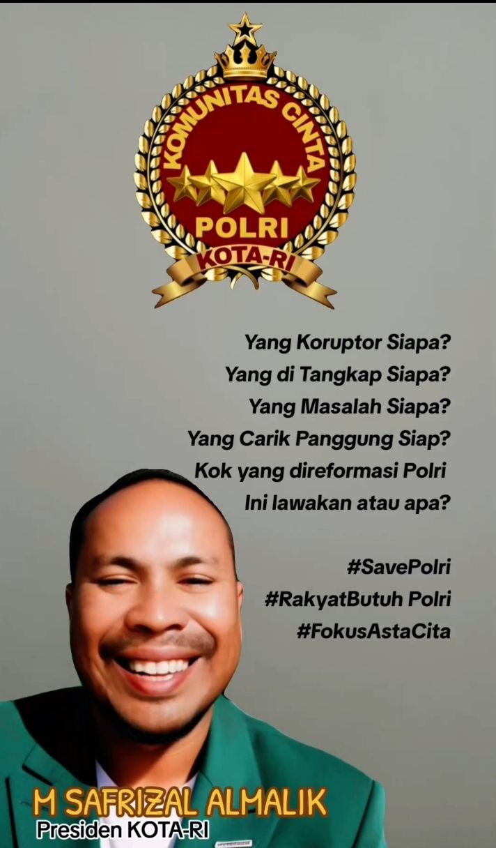 Presiden KOTA-RI: Jangan Cari Panggung, Rakyat Butuh Polri Presisi