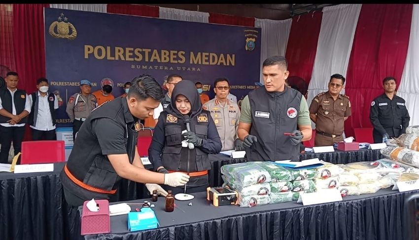 Polrestabes Medan Musnahkan Barang Bukti Narkoba, Selamatkan 342.660 Jiwa
