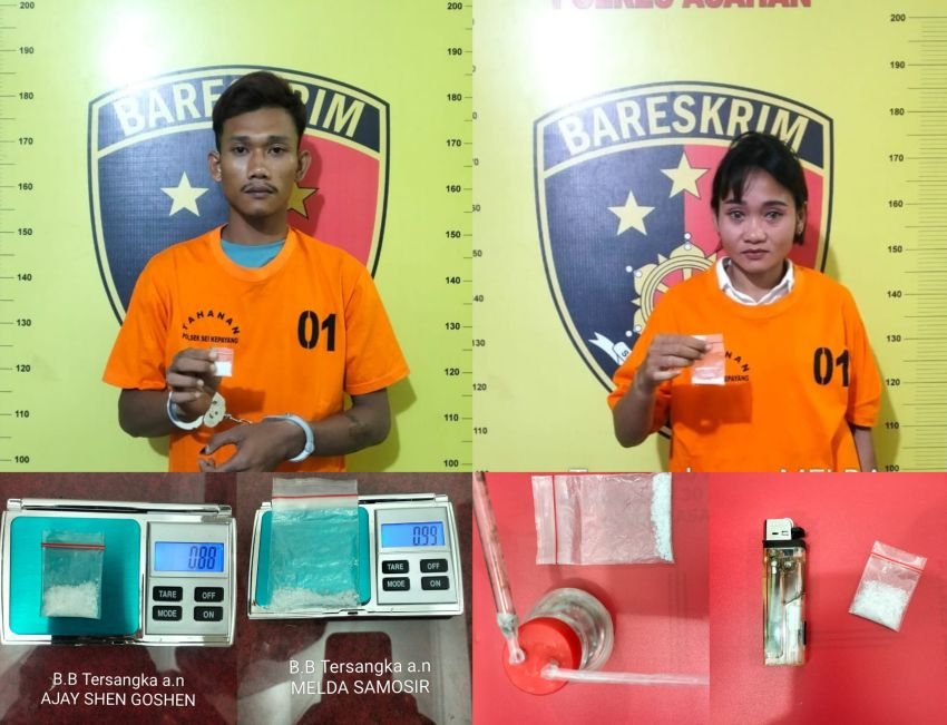Dua Pengedar Sabu Desa Bagan Asahan Baru Ditangkap Polsek Sei Kepayang