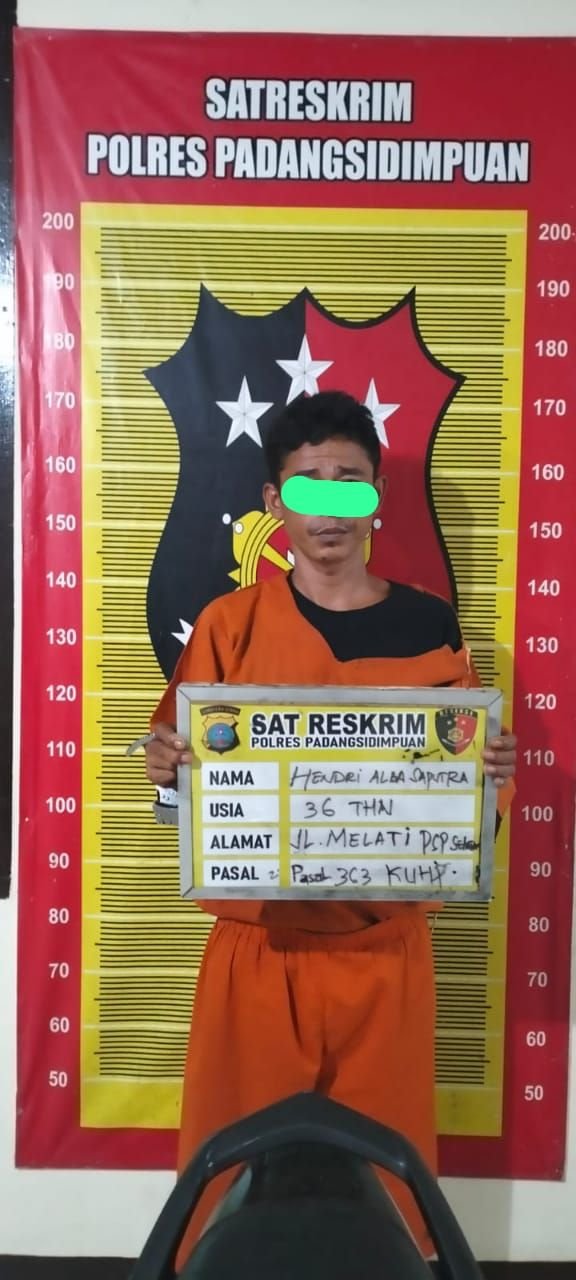 Residivis Nekat Curi Betor Tertangkap Tim Resmob Polres Padangsidimpuan