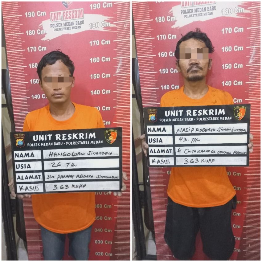 Dua Pelaku Rayap Besi Dibekuk Unit Reskrim Polsek Medan Baru Polrestabes Medan