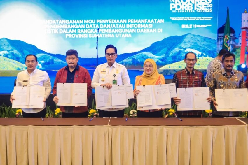 Ikuti Konreg PDRB- ISE 2025 se- Sumatera, Rico Waas dan BPS Tandatangani MoU Penyediaan Pemanfaatan Pengembangan Data