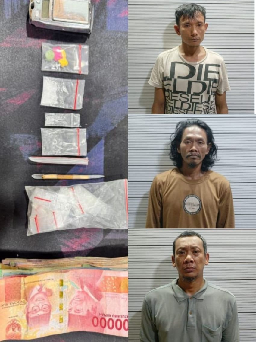 Tiga Pengedar Sabu dan Inex di Jln Puskesmas Gg Jambu Sunggal Dibekuk Polisi