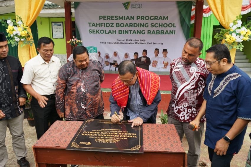 Ketua Pengurus Dompet Dhuafa Resmikan Tahfidz Boarding School Bintang Rabbani di Deli Serdang