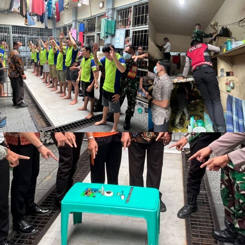 Polres Palas dan Rutan Kelas IIB Sibuhuan Gelar Razia Gabungan,AKP Charles : Cipta Kondusif
