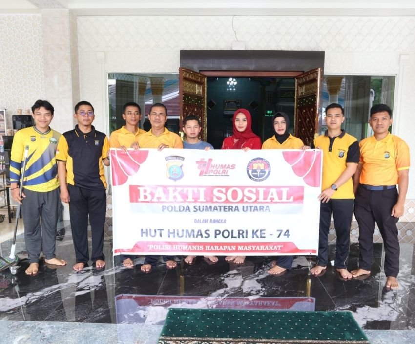 Sambut HUT Humas Polri ke-74, Bidhumas Polda Sumut Tebar Kepedulian Lewat Bakti Religi”