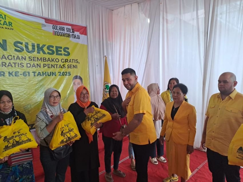 Golkar Medan Gelar Bakti Sosial Sambut HUT ke-61, Ribuan Warga Serbu Jalan Jermal XI