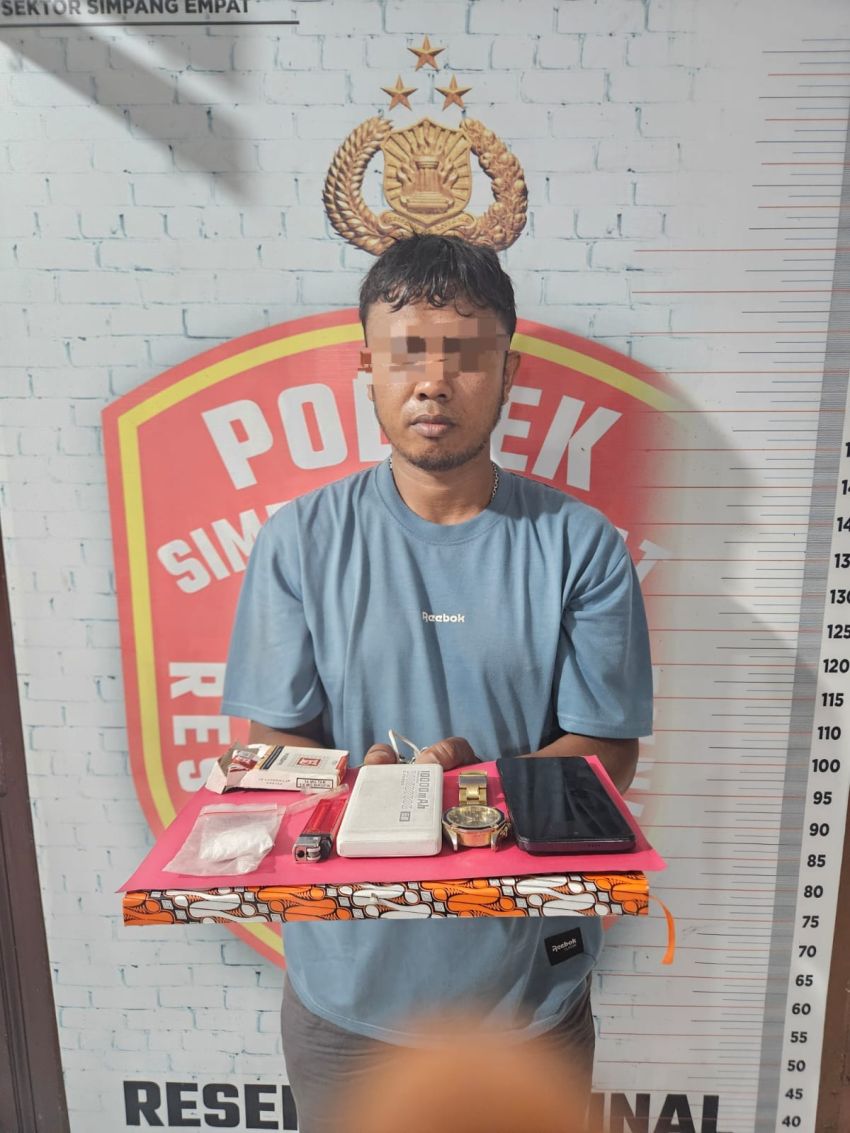 Polsek Simpang Empat Berhasil Amankan Pengedar Narkotika di Desa Sipaku Area
