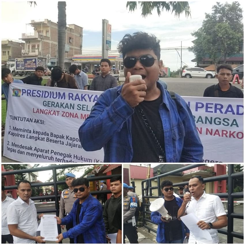 Langkat Zona Merah Darurat Peredaran Narkoba, Permada Demo Polda Sumut Minta Evaluasi Kapolres Langkat Serta Jajaran