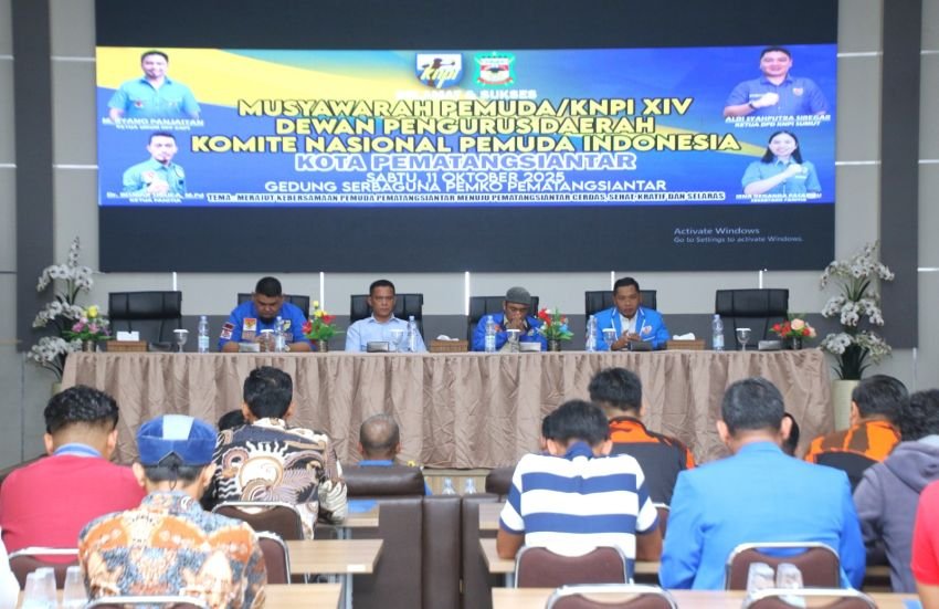 Wali Kota diwakili Sekretaris Daerah Sekda menghadiri acara Musda XIV DPD KNPI Kota Pematangsiantar