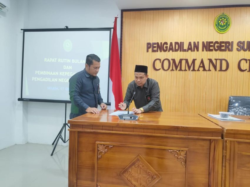 PN Suka Makmue Gelar Rapat Bulanan, Evaluasi Kinerja dan Penguatan Koordinasi Internal
