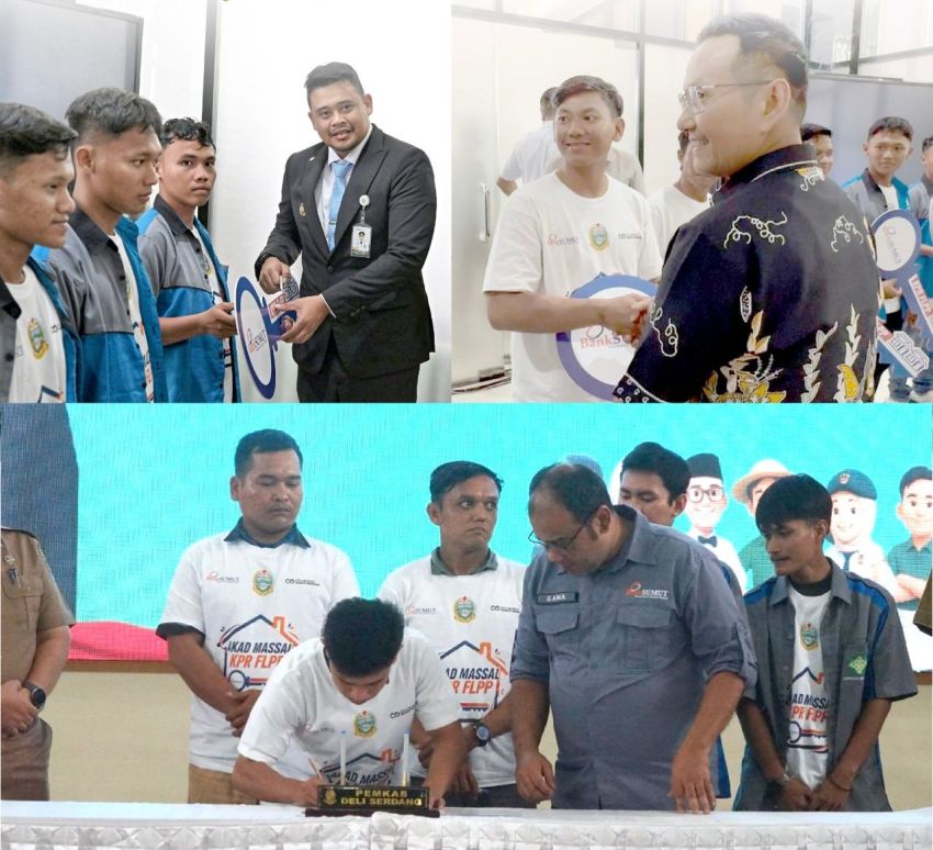 Dukung Program Nasional 26.000 Unit FLPP, Bank Sumut Salurkan 95 Unit FLPP pada Akad Massal Nasional