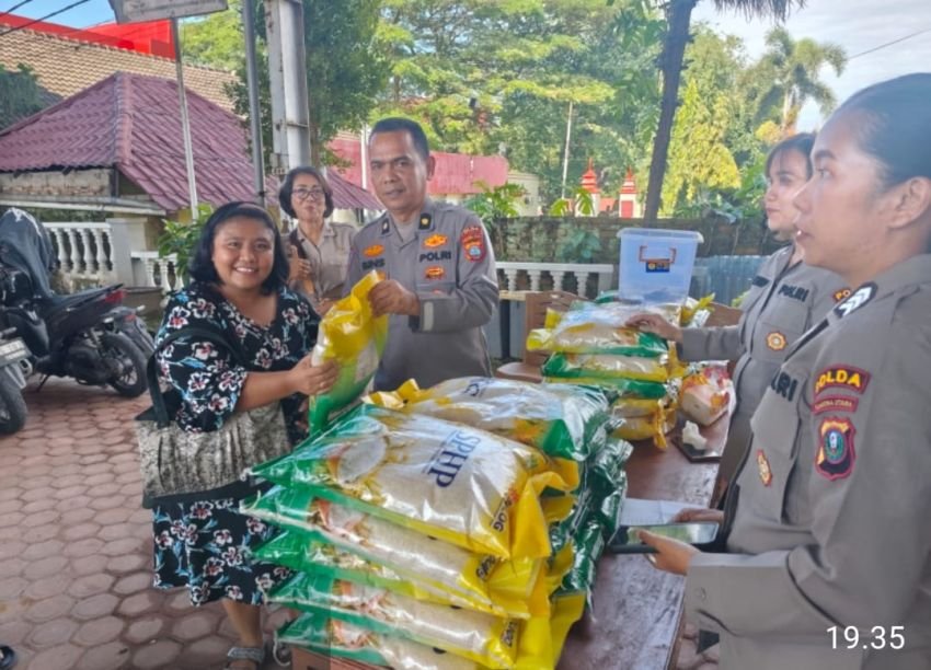 Polda Sumut Gelar Gerakan Pangan Murah di Gereja GBKP Bangun Mulia, Ringankan Beban Masyarakat