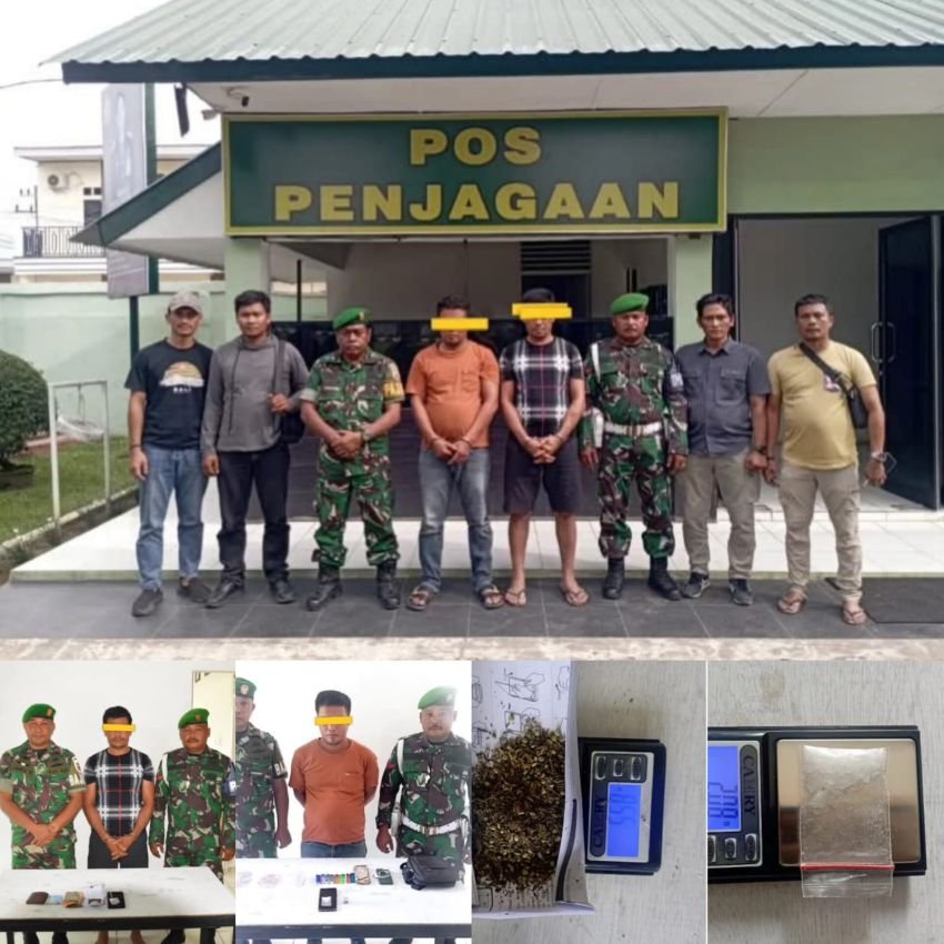 Personil Kodim 0212/Tapsel Ringkus Dua Bandar Sabu juga Ganja di Portibi dan Angkola Timur, Letkol Arm Delli Yudha Adi Nurcahyo : Komitmen Berantas Na