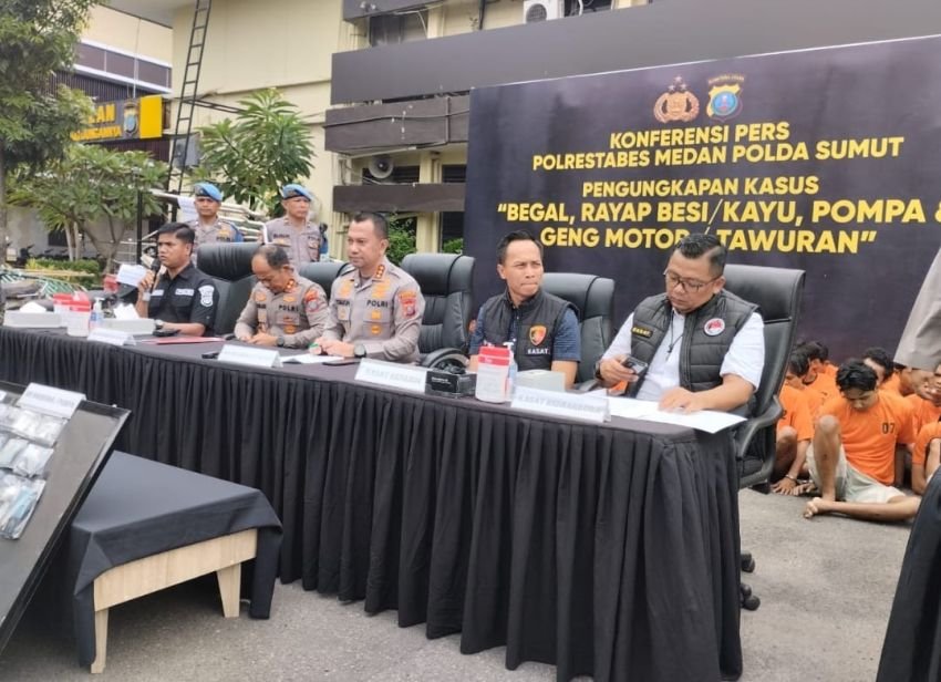 Polrestabes Medan Sikat 147 "Rayap Besi" dan Narkoba
