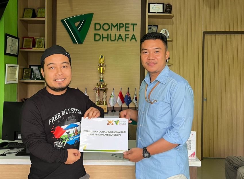 Kang Kopi Salurkan Donasi untuk Palestina Lewat Dompet Dhuafa Waspada