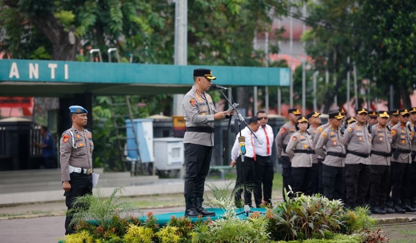 Kapolrestabes Medan Kombes Pol Jean Calvijn Pimpin Apel Kesiapan Tanggap Darurat Bencana Hidrometeorologi 2025