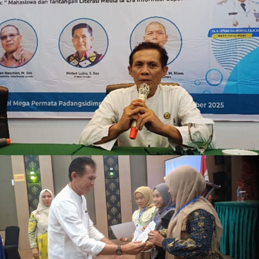 Hadapi Arus Informasi Cepat, PWI Tabagsel Bekali Mahasiswa dengan Pelatihan Jurnalistik