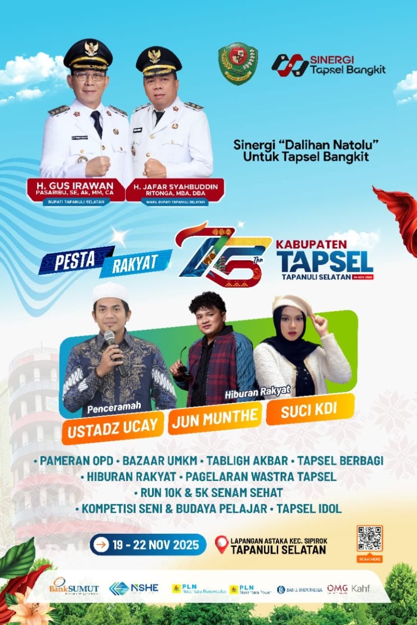 Tapsel Bangkit! Semarak Hari Jadi ke-75 dengan Tema Dalihan Natolu