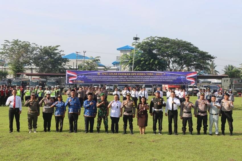 Polresta Deli Serdang Gelar Apel Pasukan Operasi Zebra Toba 2025