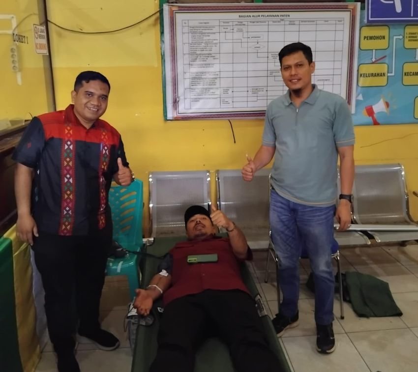 Peringati Harlah ke-97, Pemuda Muslimin Indonesia Padangsidimpuan Gelar Donor Darah Bersama PMI