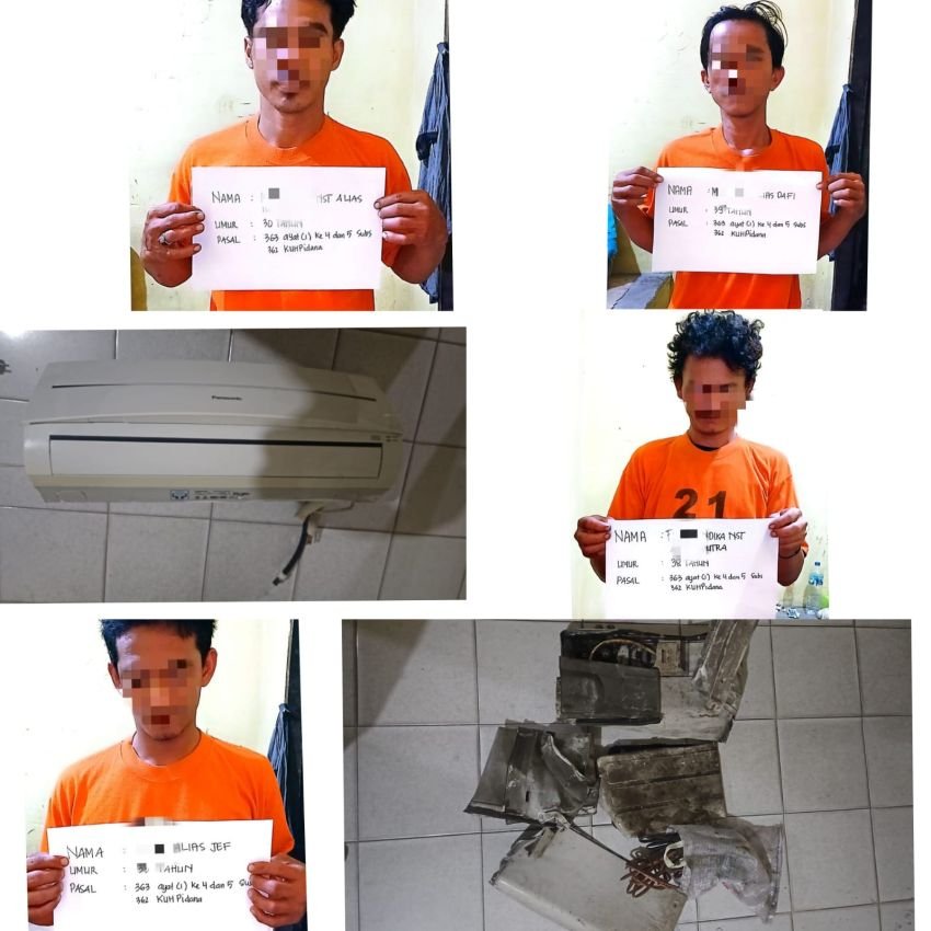 Kawanan Spesialis Pencuri AC Ditangkap Polisi Secara Bersamaan