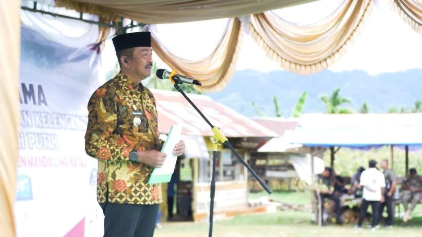 Gerai Koperasi Merah Putih Madina Dimulai di Desa Rumbio, Bupati Saipullah Nasution Tekankan Penyelesaian 93 Hari