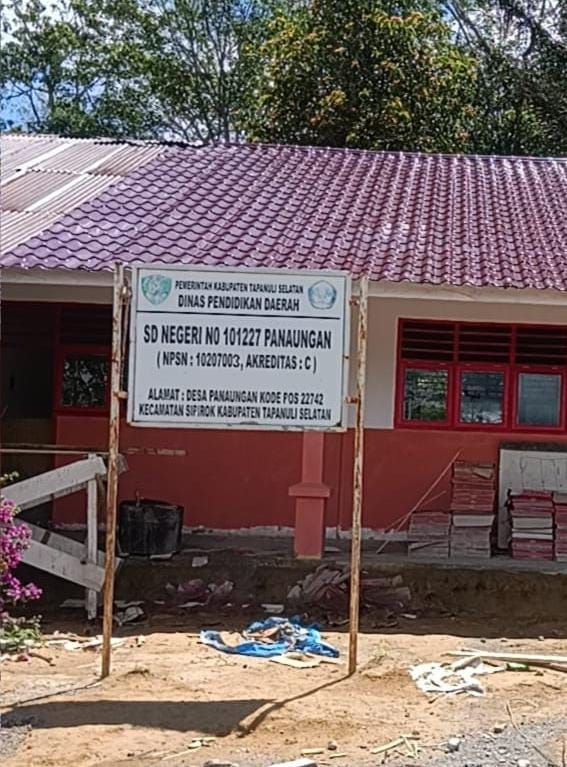 Diduga Proyek Siluman Berkeliaran di Dinas Pendidikan Tapsel, SD Negeri Panaungan Jadi Sorotan