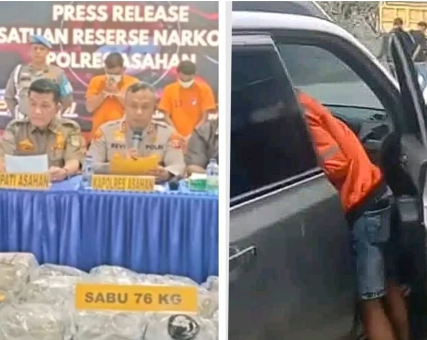 Polres Asahan Ungkap Jaringan Sabu Antar Propinsi dua Pria Ngaku Kurir Ditangkap & 76 Kg Sabu Disita.
