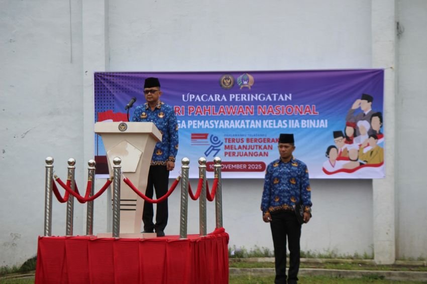 Kobarkan Semangat Perjuangan, LAPAS, Binjai Gelar Upacara Hari' Pahlawan