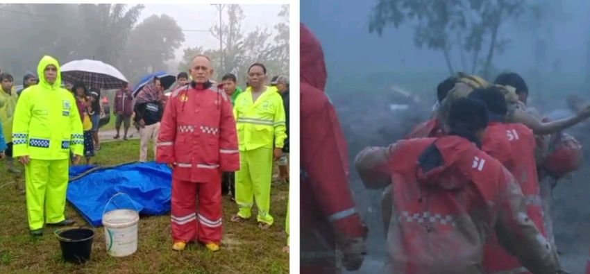 Gerak Cepat!!! Polres Humbahas Evakuasi Korban Longsor & Banjir Bandang di Kec Pakat.