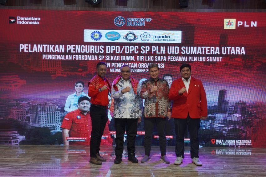 PLN UID Sumut Perkuat Hubungan Industrial Harmonis dan Lingkungan Kerja Kondusif melalui Pelantikan Pengurus SP dan Forkomda SP–Sekar BUMN