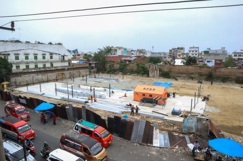 Pembangunan Kios Darurat Pasar Horas Ditarget Selesai sebelum Natal 2025