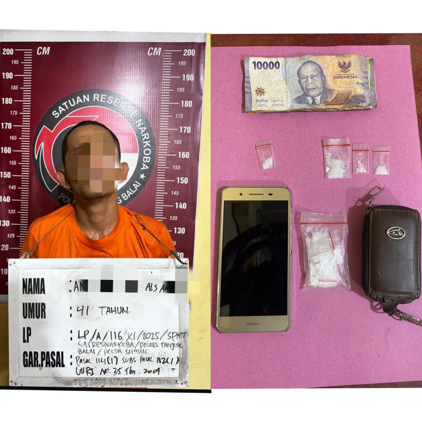 Edarkan Sabu - Sabu, 1 Orang Buruh Harian Lepas Ditankap Polisi