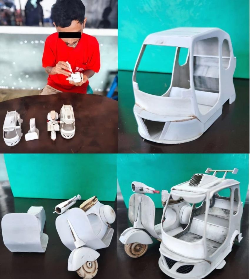 Lapas Padangsidimpuan Resmi Kantongi Hak Cipta Miniatur Becak Vespa, Kreativitas Warga Binaan Diakui Secara Hukum