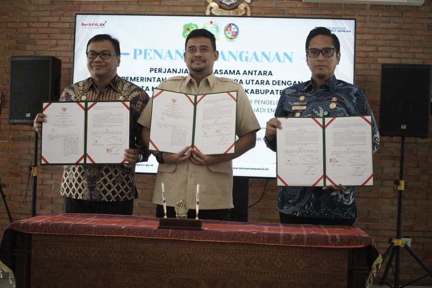 Rico Waas bersama Gubernur Sumut Tandatangani Kesepakatan Bersama Kelola Sampah Jadi Energi Program PSEL