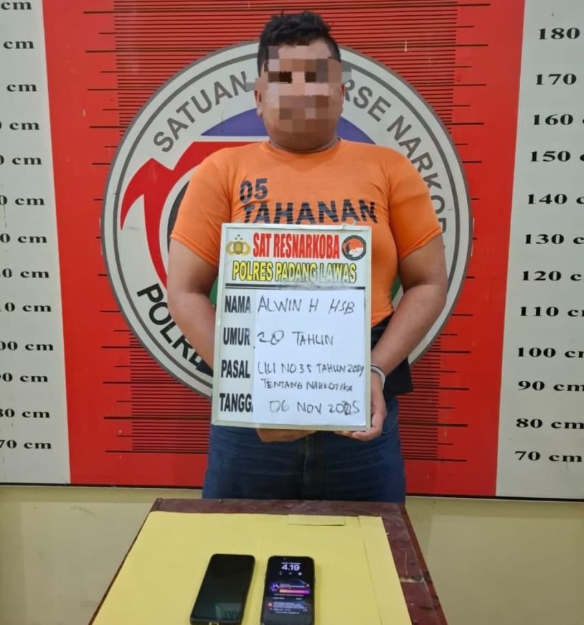 Buron Tiga Tahun, Bandar Sabu Ditangkap Satresnarkoba Polres Padang Lawas di Medan