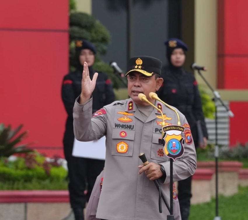 Pimpin Apel Gabungan, Kapolda Sumut Tegaskan Pentingnya Profesionalisme dan Menjaga Marwah Polri