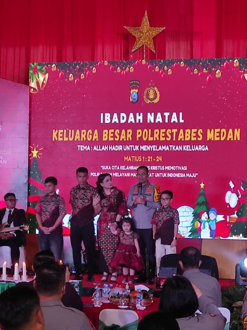 Natal Penuh Sukacita, Kapolrestabes Medan: Dari Keluarga Lahir Kekuatan Melayani