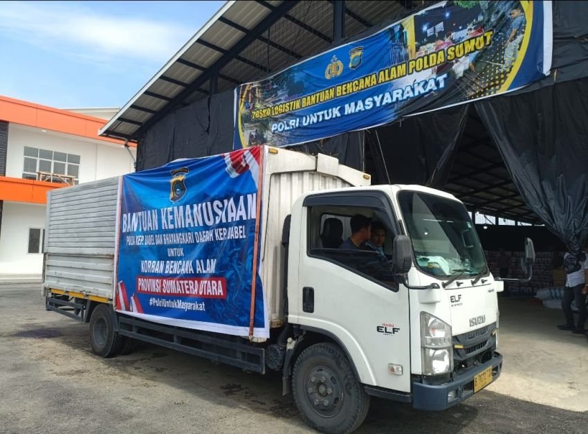 Polda Sumut Terima Bantuan Kemanusiaan dari Polda Kep. Bangka Belitung dan Bhayangkari untuk Korban Bencana